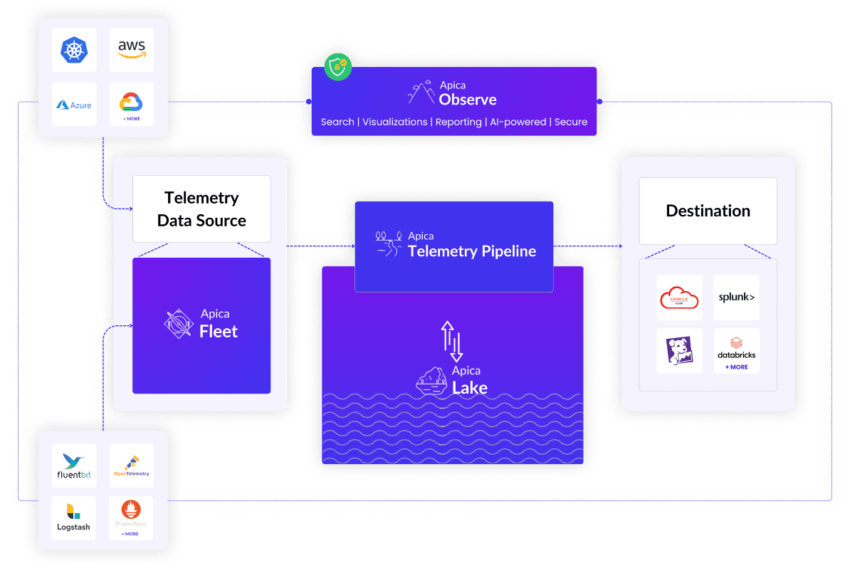 Apica Flow powered by Oracle Cloud Infrastructure 2 Apica Platform